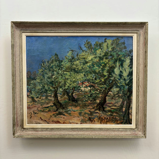 Traditional Landscape Oil Painting "Olive Trees" Detailed Artwork Holland Art Shop