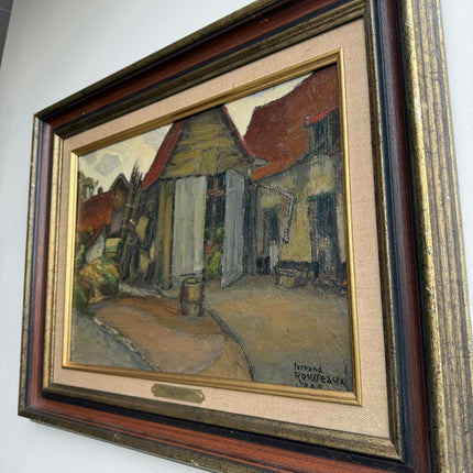 Vintage Cityscape Oil Painting "Thatched House" Detailed Art Holland Art Shop