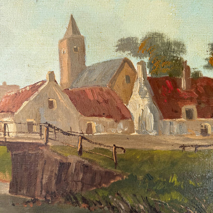 Classic Oil Painting Cityscape "Canal Bridge" Traditional Large Art Holland Art Shop