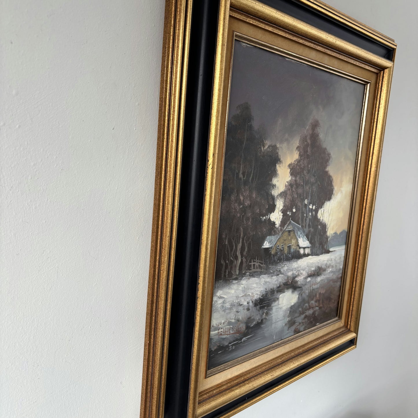 Refined Oil Painting Winter Landscape "Winter Trees" Figurative Large Artwork