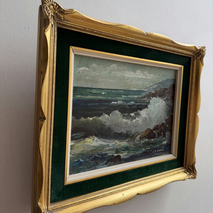 Refined Seascape Oil Painting "Ocean Painting" Detailed Small Artwork Holland Art Shop