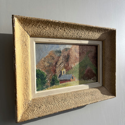 Expressive Landscape Oil Painting "Gilded Frame" Traditional Small Artwork Holland Art Shop