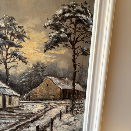 Jos Leurs Oil Painting Marvelous Winter Landscape Dutch Large Art Holland Art Shop
