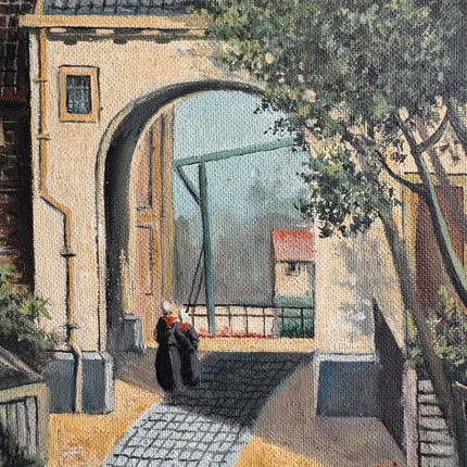 Elegant Cityscape Oil Painting "Arched Gateway" Handcrafted Artwork Holland Art Shop