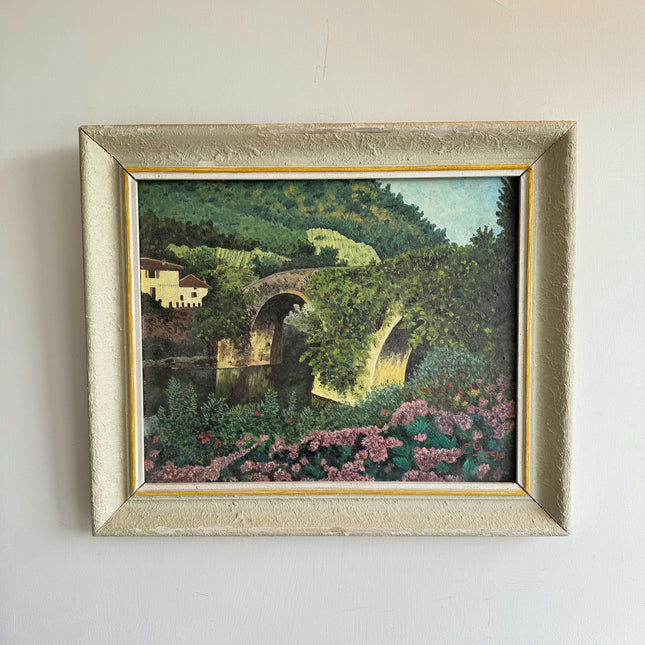 Classic Scenery Oil Painting "Stone Bridge" Vintage Art Holland Art Shop
