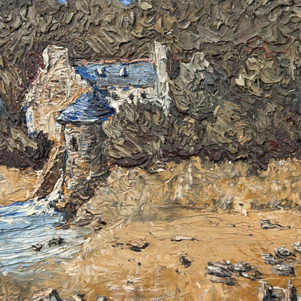 Timeless Landscape Oil Painting "Old Boat" Original Art Holland Art Shop