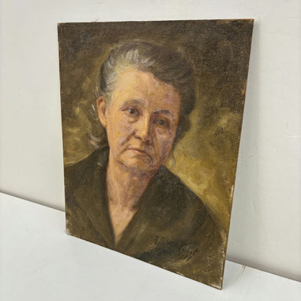 Timeless Portrait Oil Painting "Metal Panel" Elegant Small Art Holland Art Shop