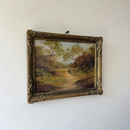 Timeless Landscape Oil Painting "Ornate Frame" Detailed Small Art Holland Art Shop