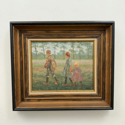 Authentic Still Life Oil Painting "Three Children" Classic Art Holland Art Shop