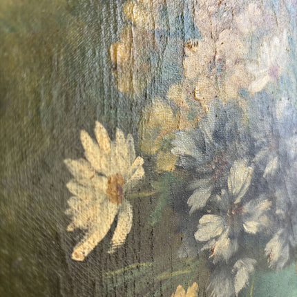 19th Century Antique Floral Still Life Oil Painting "Flower Vase" Artwork Holland Art Shop