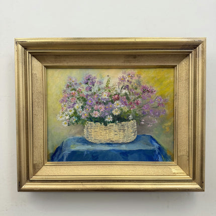 Expressive Still Life Oil Painting "Wicker Basket" Elegant Art Holland Art Shop