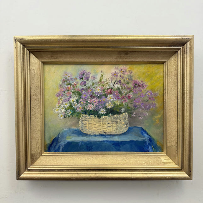 Expressive Still Life Oil Painting "Wicker Basket" Elegant Art Holland Art Shop