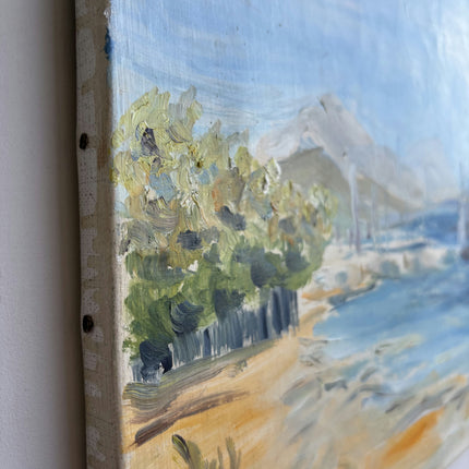 Rustic Seascape Oil Painting "Sailboat Canvas" Expressive Art Holland Art Shop