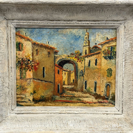 Expressive Cityscape Oil Painting "Village Arch" Detailed Small Artwork Holland Art Shop