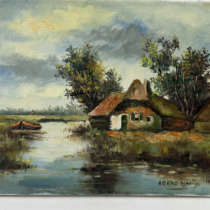Elegant Still Life Oil Painting "Canvas Frame" Handcrafted Small Art Holland Art Shop