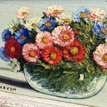 Authentic Floral Still Life Oil Painting "Flower Vase" Refined Small Art Holland Art Shop