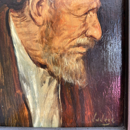 Elegant Portrait Oil Painting "Bearded Man" Traditional Small Artwork Holland Art Shop