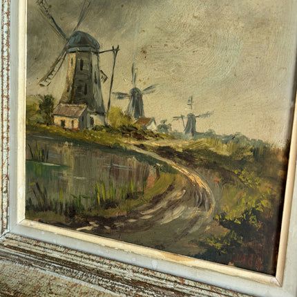 Detailed Landscape Oil Painting "Windmill Study" Elegant Artwork Holland Art Shop