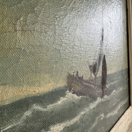 Detailed Seascape Oil Painting "Sailing Boat" Expressive Artwork Holland Art Shop