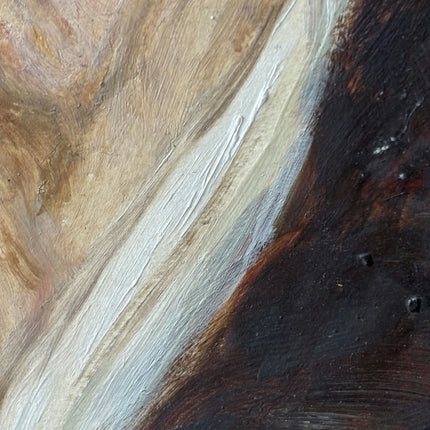 Rustic Portrait Oil Painting "Elderly Woman" Traditional Small Artwork Holland Art Shop