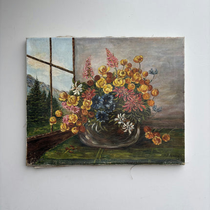 Handcrafted Floral Still Life Oil Painting "Yellow Bouquet" Traditional Artwork Holland Art Shop