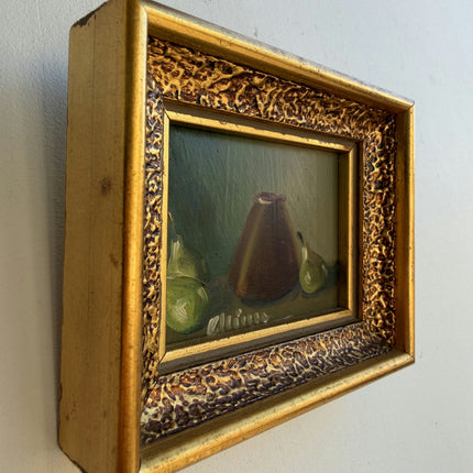 Classic Still Life Oil Painting "Gilded Frame" Detailed Small Artwork Holland Art Shop