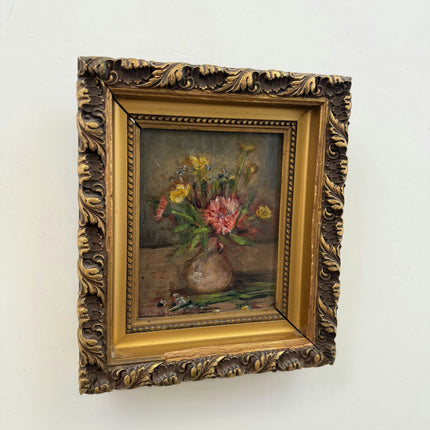 Authentic Still Life Oil Painting "Flower Vase" Timeless Small Art Holland Art Shop