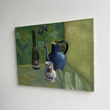 Authentic Still Life Oil Painting "Blue Teapot" Original Artwork Holland Art Shop