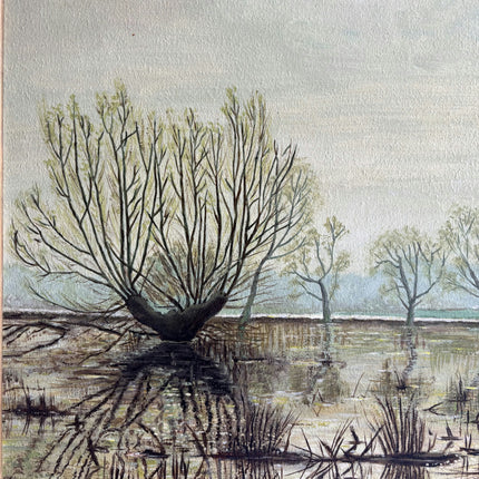 Vintage Landscape Oil Painting "Gilded Frame" Authentic Artwork Holland Art Shop