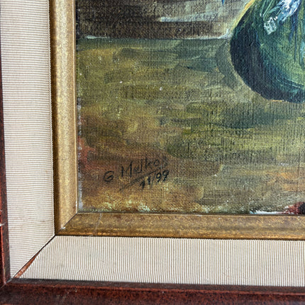 Original Floral Still Life Oil Painting "Rose Vase" Authentic Artwork Holland Art Shop
