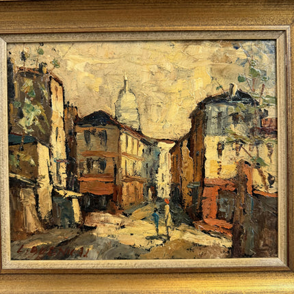 Original Cityscape Oil Painting "City Street" Refined Small Artwork Holland Art Shop
