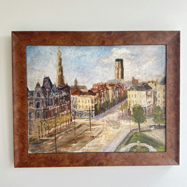 Refined Landscape Oil Painting "City Street" Traditional Art Holland Art Shop