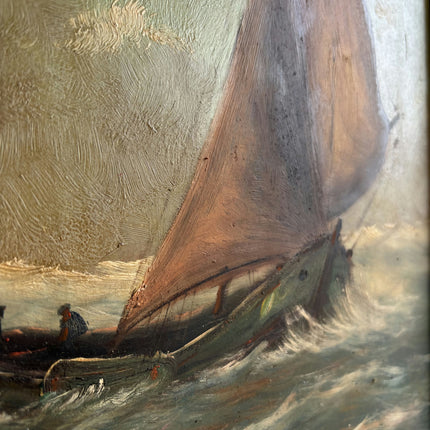 Detailed Seascape Oil Painting "Sailboat Painting" Expressive Artwork Holland Art Shop