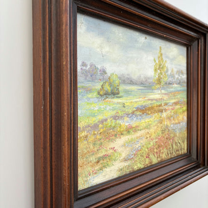 Detailed Landscape Oil Painting "Lone Tree" Refined Small Art Holland Art Shop
