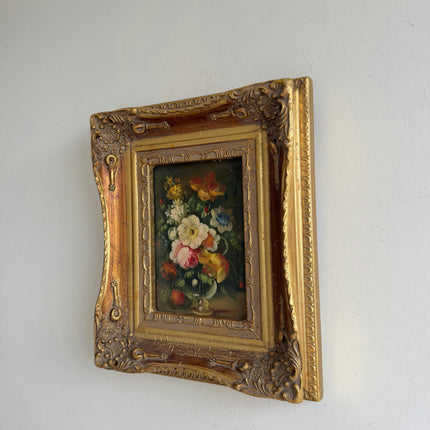 Original Floral Still Life Oil Painting "Flower Bouquet" Small Artwork Holland Art Shop