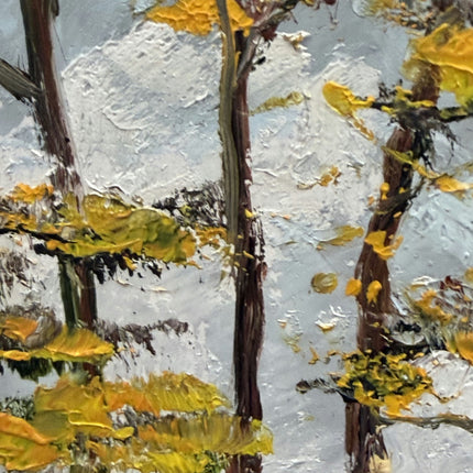 Vintage Landscape Oil Painting "Golden Frame" Expressive Small Artwork Holland Art Shop