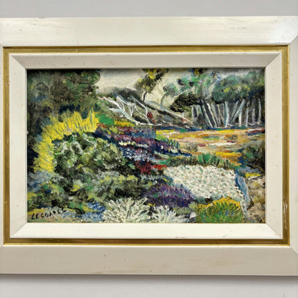 Expressive Landscape Oil Painting "Flower Garden" Rustic Small Art Holland Art Shop