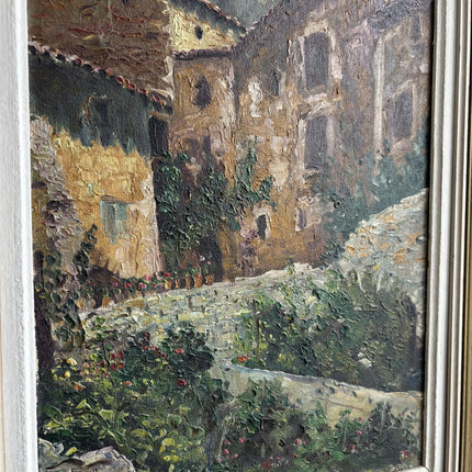 Detailed Cityscape Oil Painting "Stone Castle" Classic Small Art Holland Art Shop