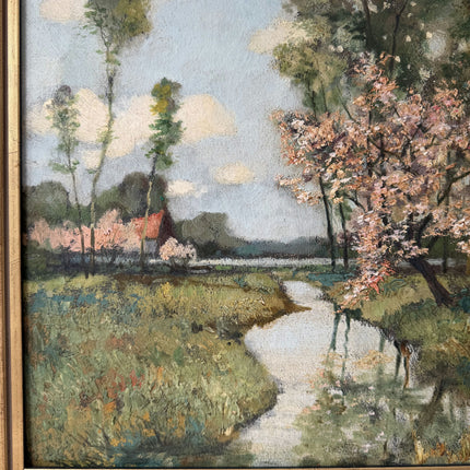 Original Landscape Oil Painting "Flowering Tree" Classic Art Holland Art Shop