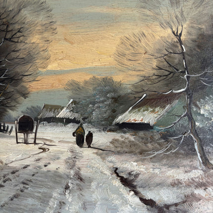 Handcrafted Farm Oil Painting "Thatched Cottage" Expressive Art Holland Art Shop
