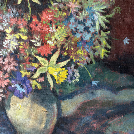 Figurative Oil Painting Flowery Still Life "Flower Bouquet" Leuven Artwork Holland Art Shop