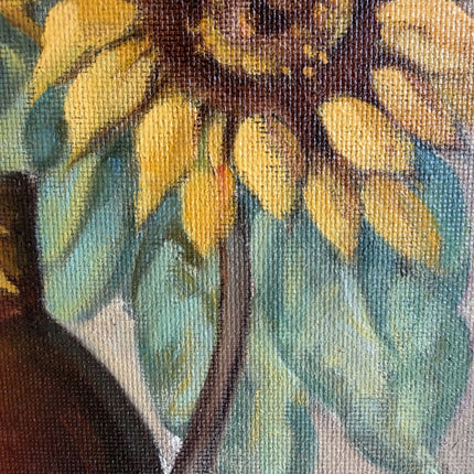 Original Floral Still Life Oil Painting "Sunflower Vase" Classic Art Holland Art Shop