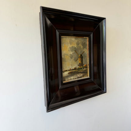 Classic Landscape Oil Painting "Windmill Painting" Rustic Artwork Holland Art Shop