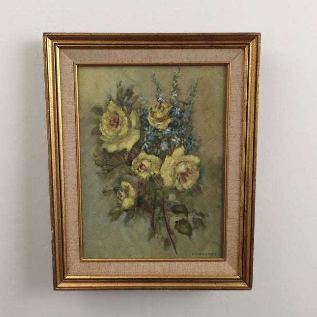 Expressive Floral Still Life Oil Painting "Yellow Roses" Elegant Artwork Holland Art Shop