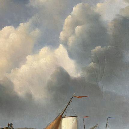 Elegant Seascape Oil Painting "Sailing Boat" Detailed Large Art Holland Art Shop