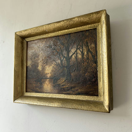 Detailed Landscape Oil Painting "Autumn Tree" Elegant Small Artwork Holland Art Shop