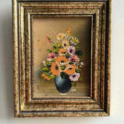 Timeless Floral Still Life Oil Painting "Flower Vase" Elegant Small Artwork Holland Art Shop