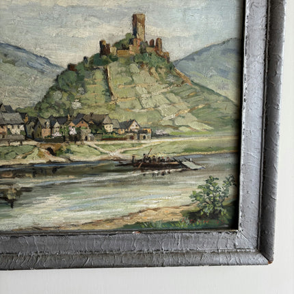 Traditional Cityscape Oil Painting "Hill Castle" Refined Art Holland Art Shop