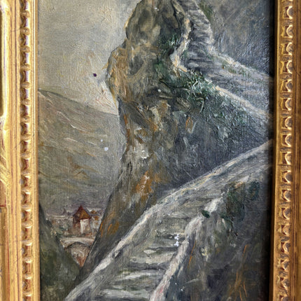 Rustic Scenery Oil Painting "Gilded Frame" Expressive Small Art Holland Art Shop
