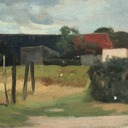 Handcrafted Farm Oil Painting "Rural Barn" Original Artwork Holland Art Shop